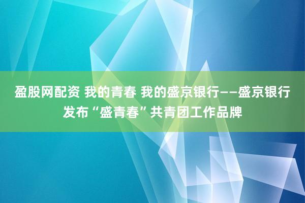 盈股网配资 我的青春 我的盛京银行——盛京银行发布“盛青春”共青团工作品牌