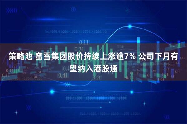 策略池 蜜雪集团股价持续上涨逾7% 公司下月有望纳入港股通