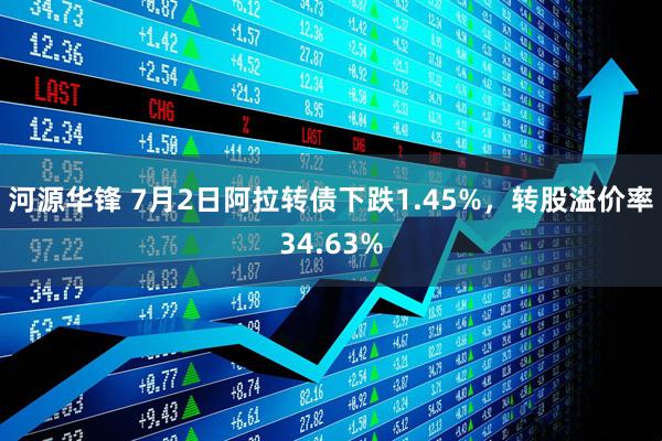 河源华锋 7月2日阿拉转债下跌1.45%，转股溢价率34.63%